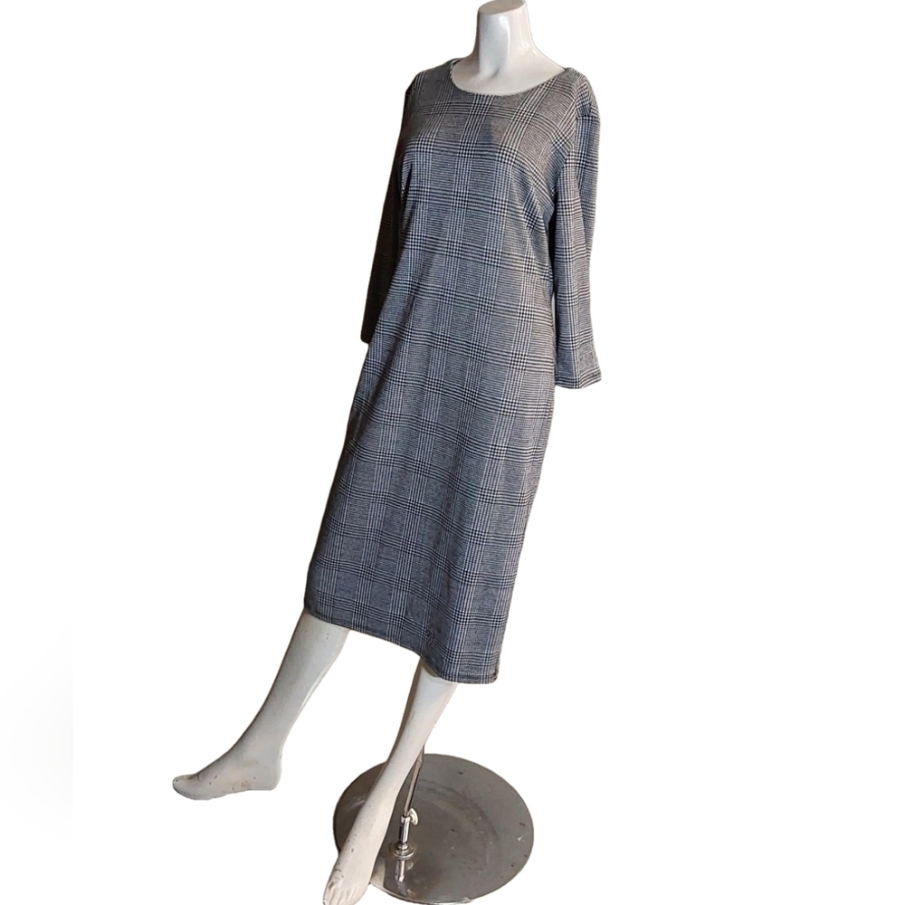 TAHARI NEIMAN MARCUS WOMEN'S HOUNDSTOOTH DRESS SIZE 10 - Picture 4 of 5